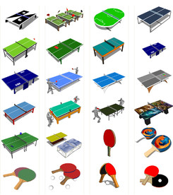 兵兵球台SU模型