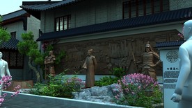 中式庭院雕塑组合
