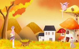 金色童话背景墙