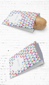 通用美女防油小吃纸袋展开图