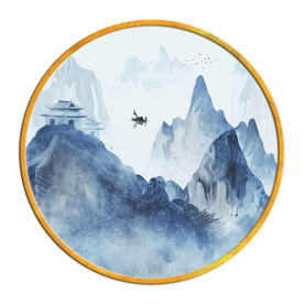 中国风   抽象山水画 大厅装