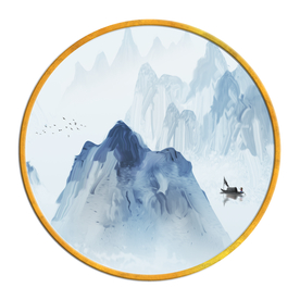 中国风   抽象山水画 大厅装