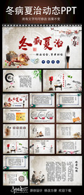 冬病夏治中医文化动态PPT模板