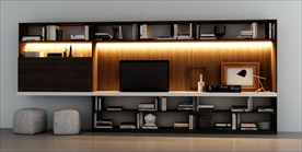 电视柜整体3D模型