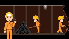矿场工人底下安全事项说明动画