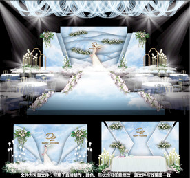 大理石婚礼蓝色婚礼