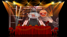 红色婚礼 婚礼收银台