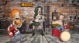 摇滚乐队工装背景墙