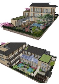 景观庭院SU模型