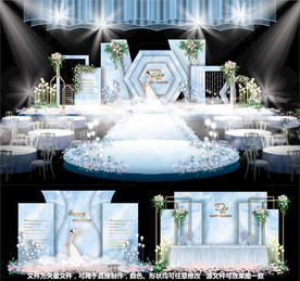 蓝色婚礼大理石婚礼