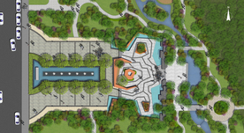 公园主入口景观设计平面图