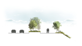 小清新景观道路断面图PSD