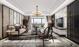 SK新中式客厅