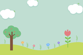 小清新幼儿园PPT背景图片