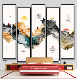 无框画 有框画 新中式 山水画