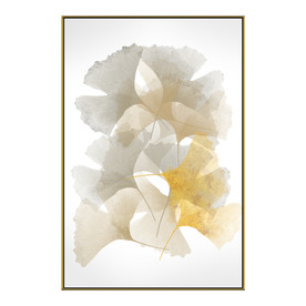 新中式禅意银杏叶装饰画图库下载