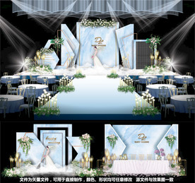 大理石婚礼蓝色婚礼