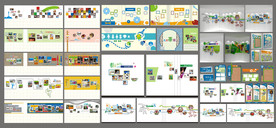 校园文连廊走廊墙个文化设计