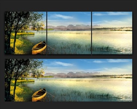 草原山水风景装饰画