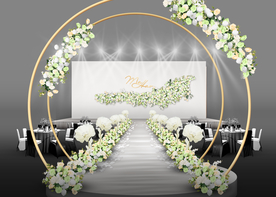 白色系婚礼仪式区