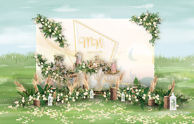 户外婚礼甜品区