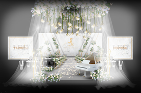 白色系婚礼仪式区
