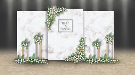 白色大理石迎宾区