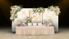 香槟色婚礼签到区