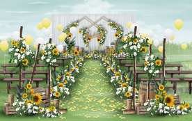 户外婚礼仪式区