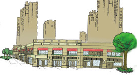 创意纯手绘 卡通 动漫 楼房