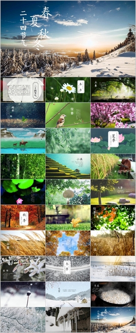 唯美风景二十四节气传统文化宣传