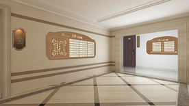 酒店写字楼走廊电梯间楼道效果图