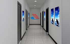 企业楼道文化牌效果图