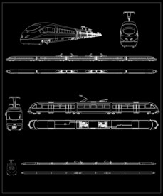 精细动车CAD图纸