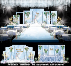 蓝色婚礼大理石婚礼