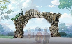 手绘景观大门效果图方案