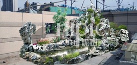 太湖石假山水系效果图