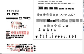 中式彩画构建CAD