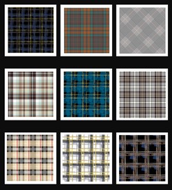 窗帘被套格仔印花纺织图案