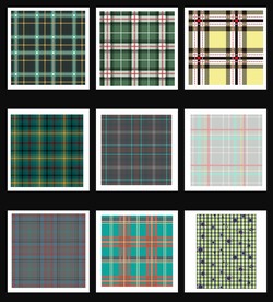 窗帘被套格仔印花纺织图案