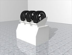 白色钢琴烤漆轮胎架