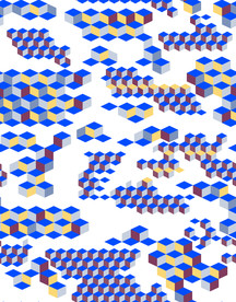 正方体印花回位图