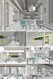 简约北欧餐厅su