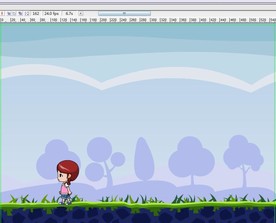 小女孩在童话一样的世界走动9秒