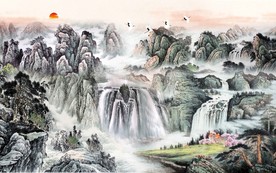 山水背景墙