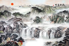 国画山水水墨画