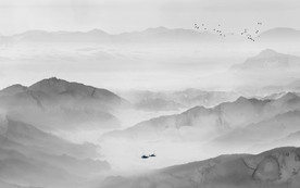 水墨中国风山水画TIF分层