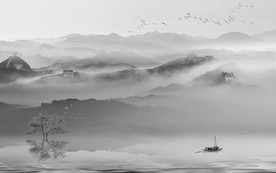 奢华抽象山水画 TIF分层