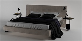 北欧风格床模型套装