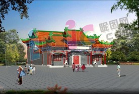 祠堂效果图图片